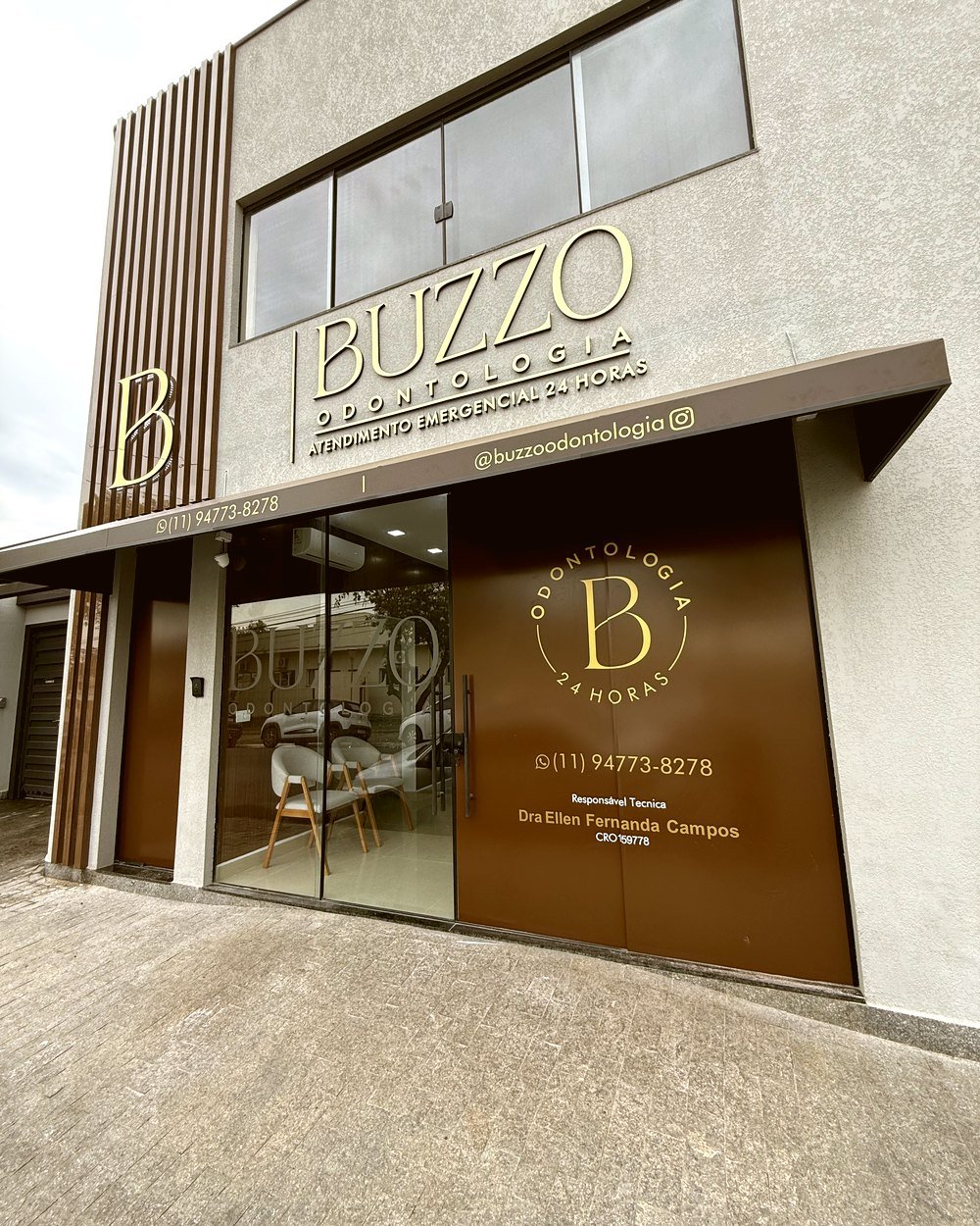 Entrada da Buzzo Odontologia na Rua Oceania, 195 — Jardim Celani, Salto/SP